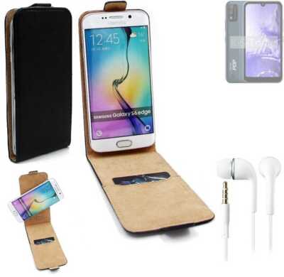 360° Schutz Hülle für Tecno Pop 5S + Kopfhörer Flip Case Universal schwarz K