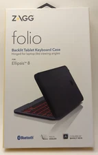 ZAGG, Folio Backlit Tablet Keyboard Case for Ellipsis 8