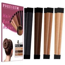 4 Pcs Magic Hair Bun Maker French Twist Donut Maker Fast & Easy Magic Bun Shaper