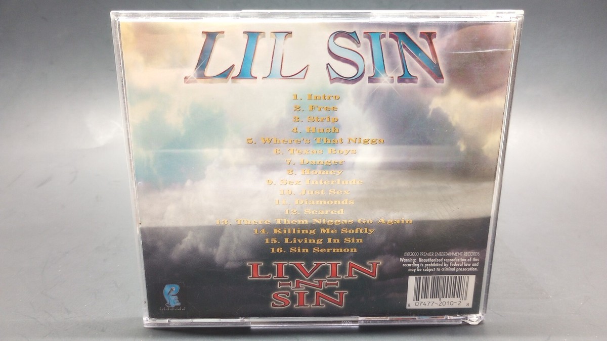 Lil Sin ‎– Livin N Sin - 2000 CD - Premier Entertainment Records