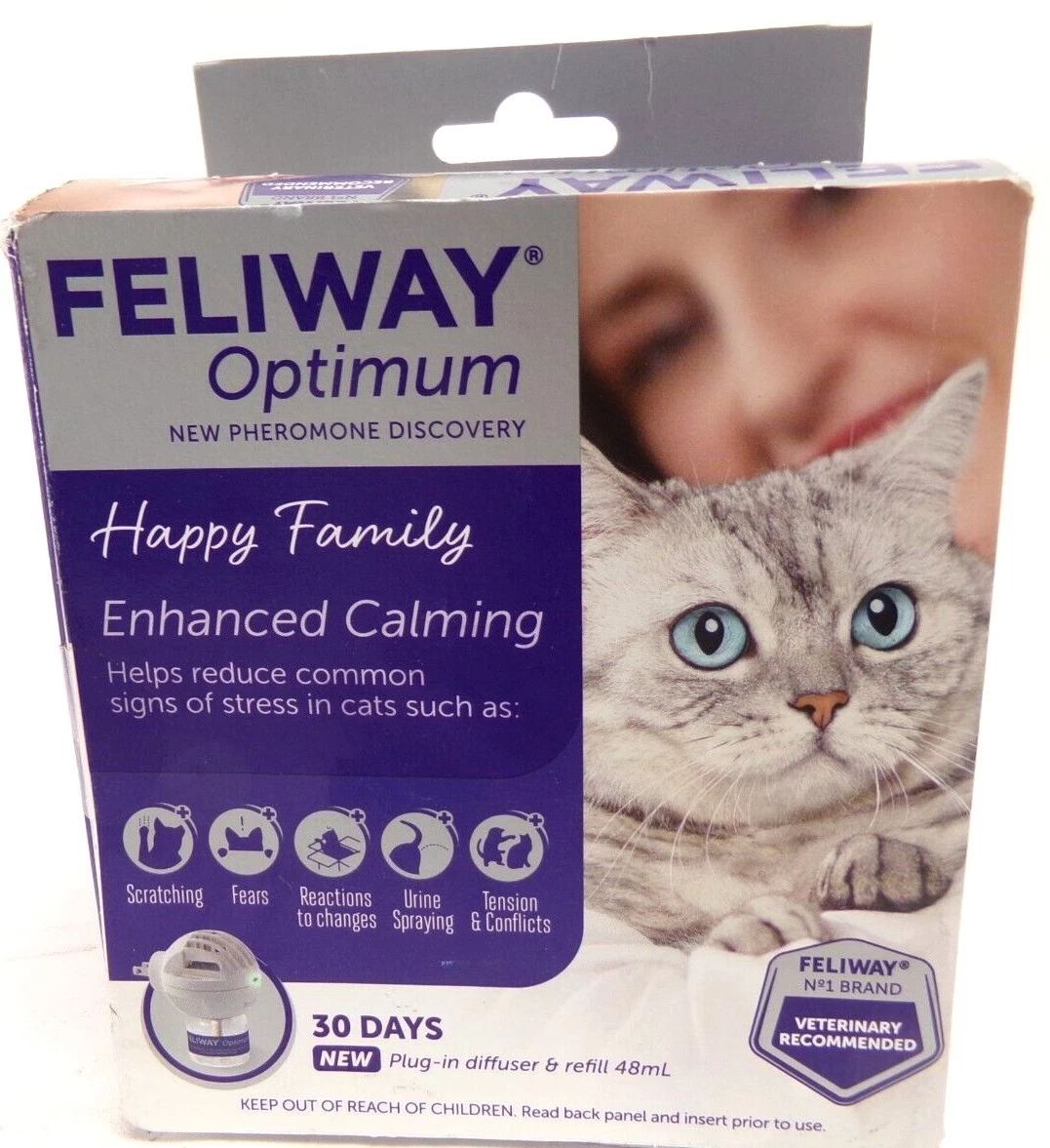 Feliway Enhanced Calming Pheromone Optimum Cat Diffuser, 48 ml