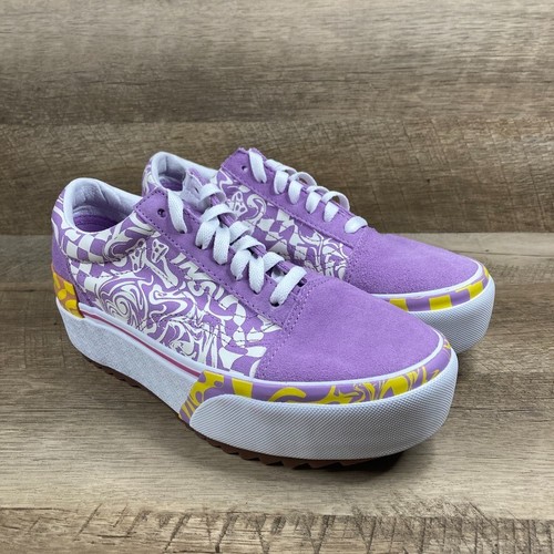 VANS Old Skool Stacked Platform Wavy Daze Shoes Sneakers Women's Size 6.5 NEW