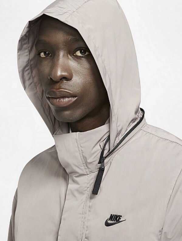 Sz L- Nike Sportswear Men's Premium Essentials Unlined Hooded M65 Jacket, Taupe. image 3