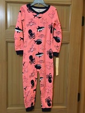 New Carter's Whale Fish Footless Pajama PJs Boy Sleeper 1pc Coral many sizes
