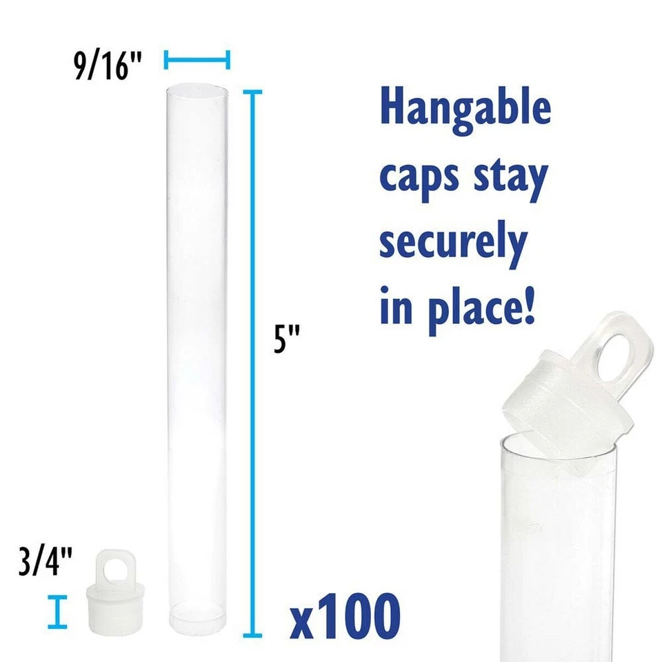 Usado FHT5 - Tubo de plástico redondo 5 x 9/16 pulgadas con tapa colgante 50 un. Foto 4 de 4