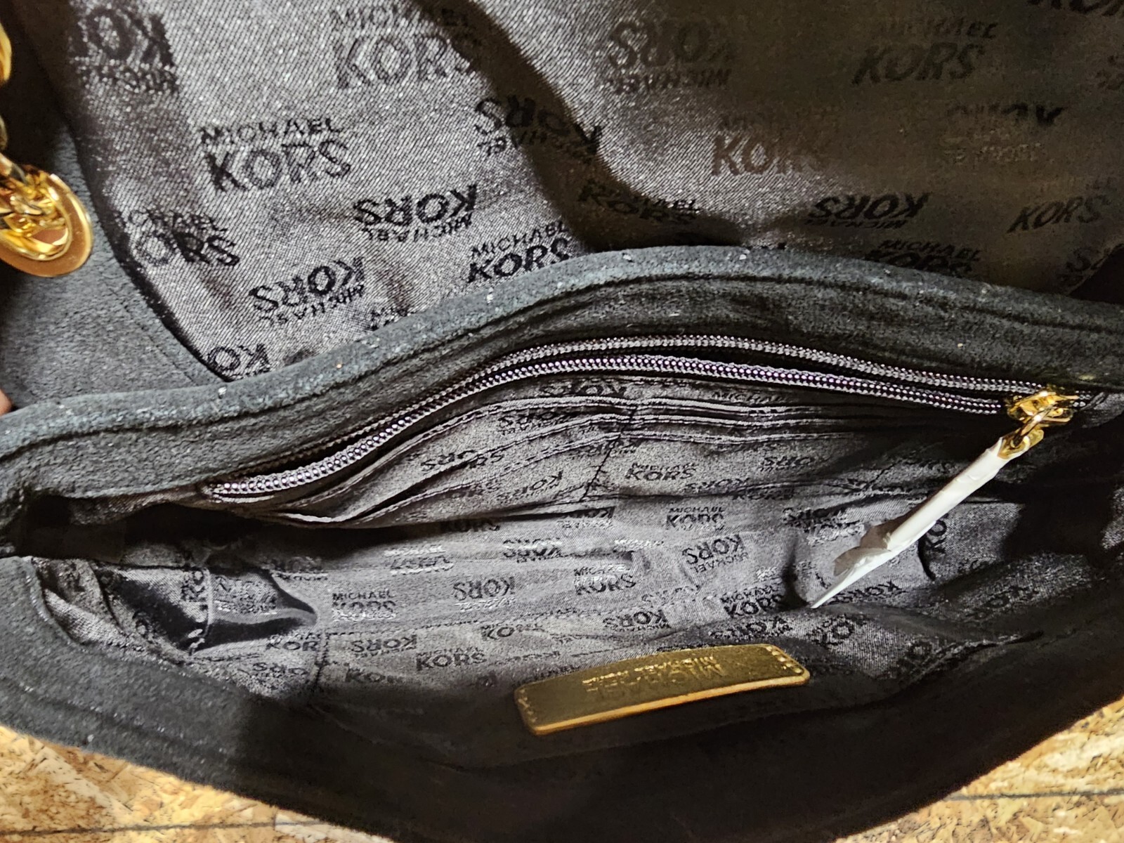 Michael Kors Jet Set Chain Quilted Black Flap Leather Shoulder Bag 