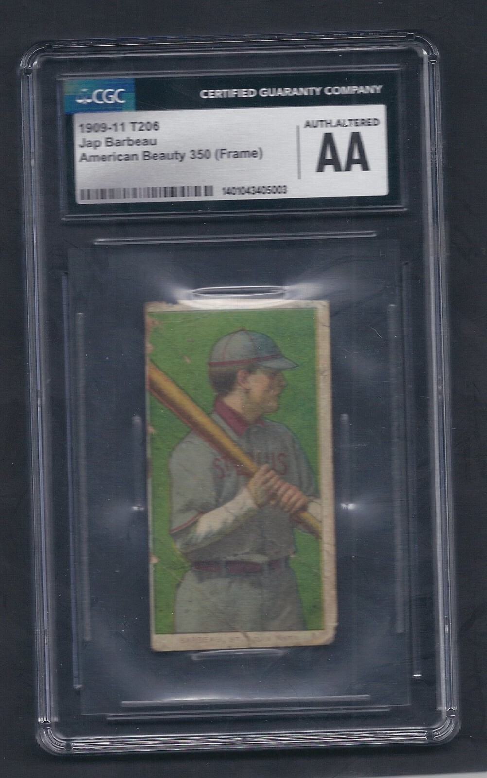 T206 JAP BARBEAU - RARE AMERICAN BEAUTY 350  CSG AUTHENTIC - ST. LOUIS CARDINALS