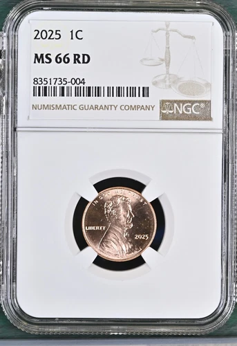 2025 LINCOLN UNION SHIELD CENT PENNY NGC MS66RD BU UNC DETAILED COIN #D