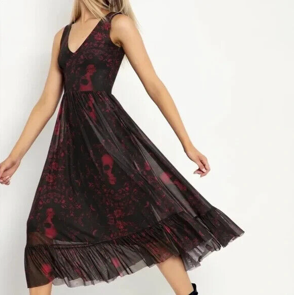 strapless open back dress Timeless Flame Red Ultra Soft Tie Knot Knitted Midaxi Dress main image 0