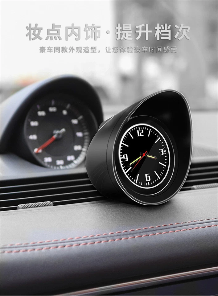 Reloj de tablero interior de coche camión carcasa negra puntero luminoso medidor de retroiluminación Foto 3 de 4