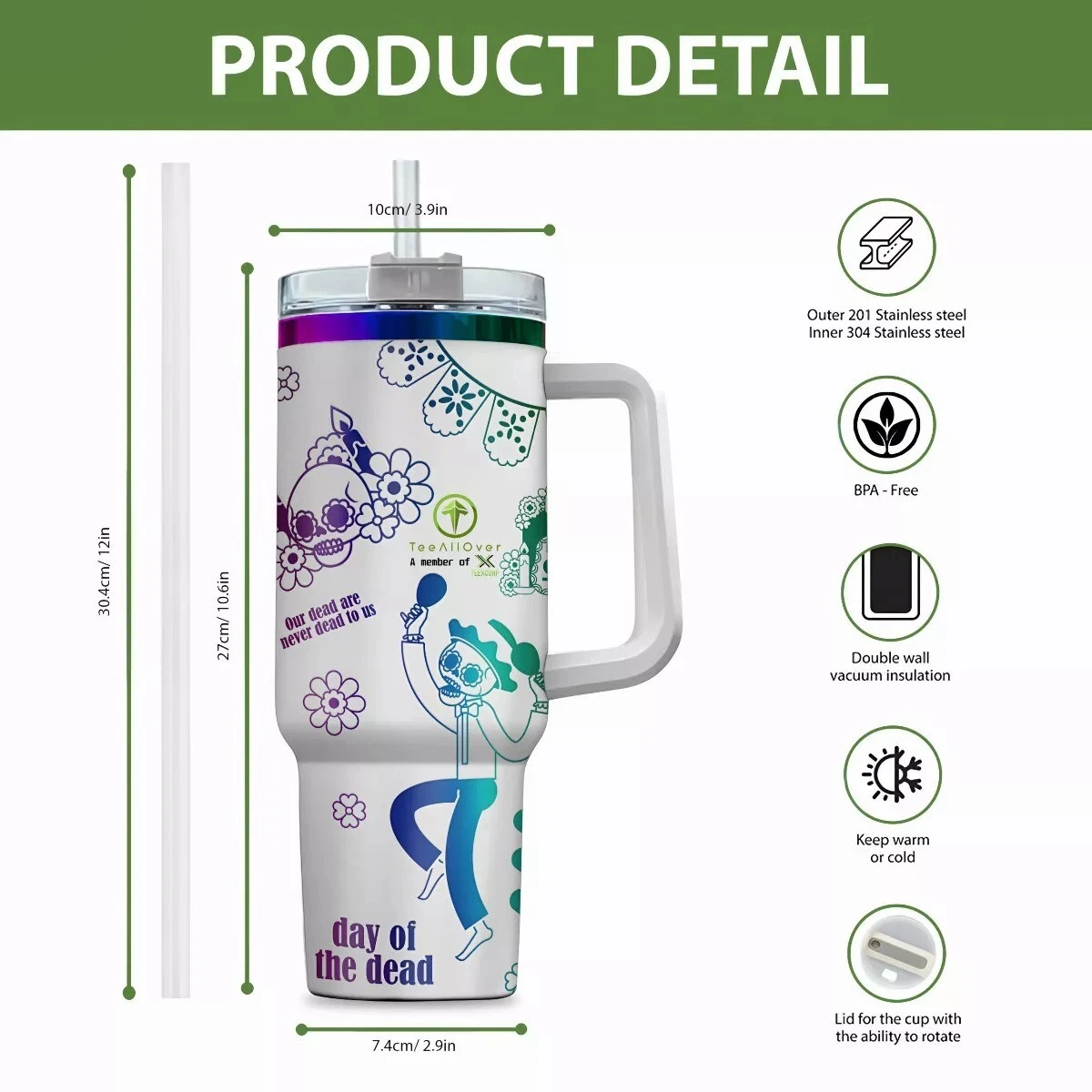 Jack Skellington 40oz Stainless Steel Tumbler