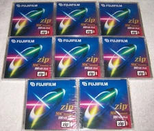 Lot of 8 Fujifilm Zip 100 Megabyte MAC Formatted Disks NEW SEALED