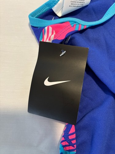 Girl's Nike Performance Swimwear Floral Camo One Piece Cut Out Tank Size 8 NEW - Picture 9 of 9