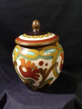 Urne Deckeldose Tabatiere Jugendstil BROCA GOUDA Plateelbakkerij Zuid Holland
