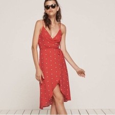 Reformation Anouk polka dot wrap dress