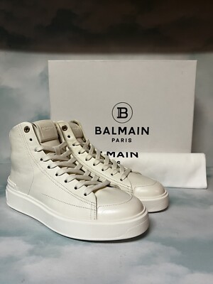 Balmain B Court High Top Lace Up Sneaker White Sz 39 / 9 | eBay