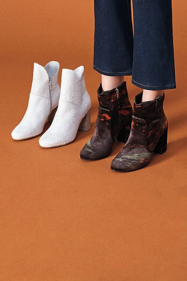 NUEVO EN CAJA Botines Anthropologie Camuflaje Estampado Terciopelo Por Bruno Premi Talla 39 Foto 2 de 4