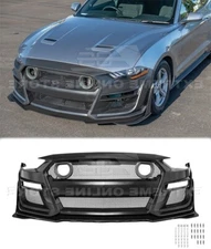 Full Conversion Front Bumper With LED Grille GT500 Style For 18-23 Ford Mustang