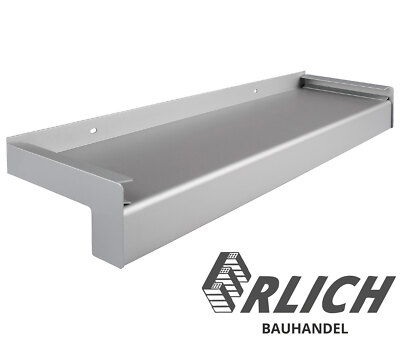 Aluminium Fensterbank Außen Silber Eloxiert EV1 50-225mm inkl Alu Putz-Abschluss
