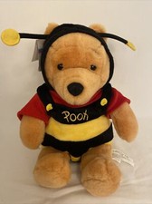 Vintage Disney Store 90s Bumble Bee Winnie The Pooh 12" Stuffed Animal Plush