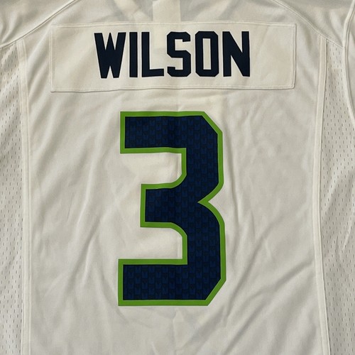 Seattle Seahawks Jersey Mens Large Wilson White Nike - Picture 3 of 8