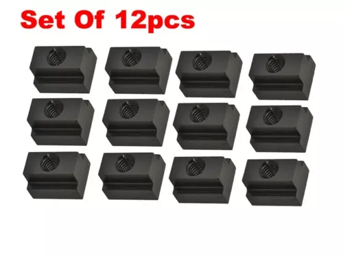 PACK OF 12 T-SLOT NUT M-8 THREAD & SLOT SIZE 10MM CLAMPING FOR TABLE SLOT