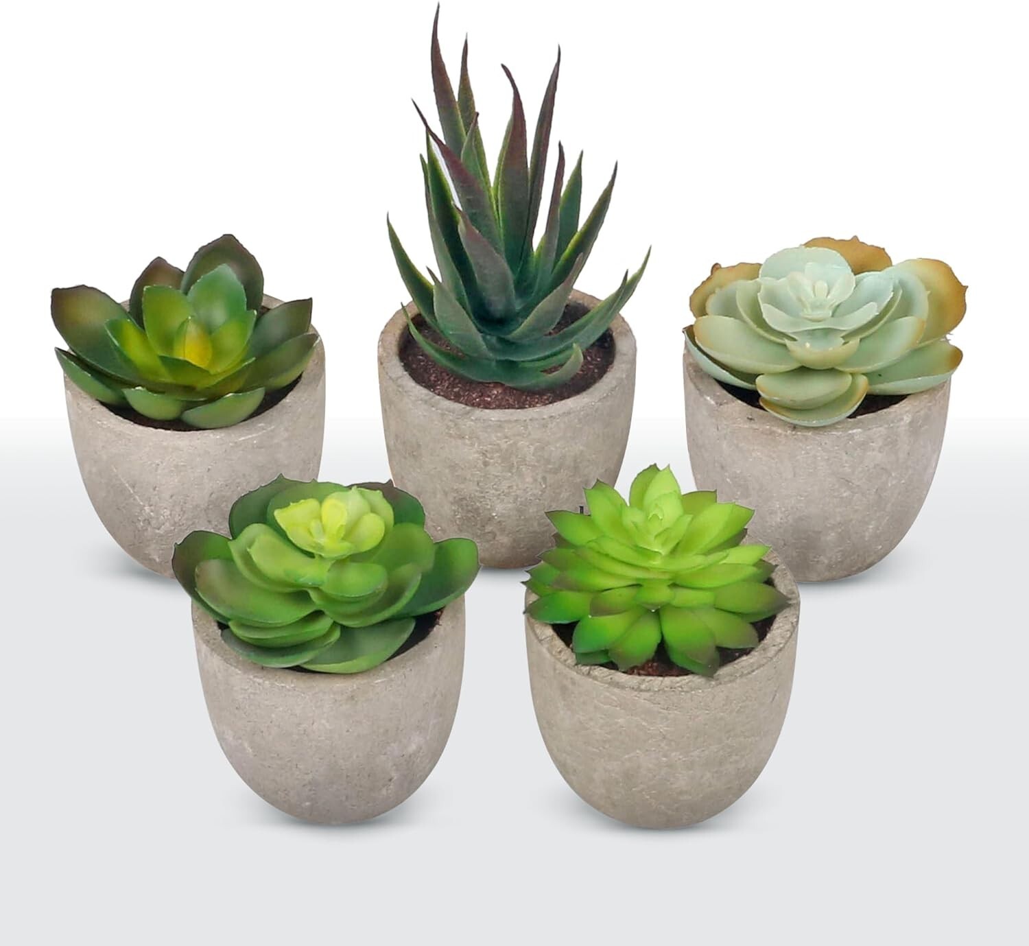 4PCS Artificial Fake Succulent Plant In Pot Potted Plants Home Gardens
