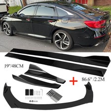 For Honda Accord Front Bumper Chin Lip Spoiler Splitter Side Skirt Extension