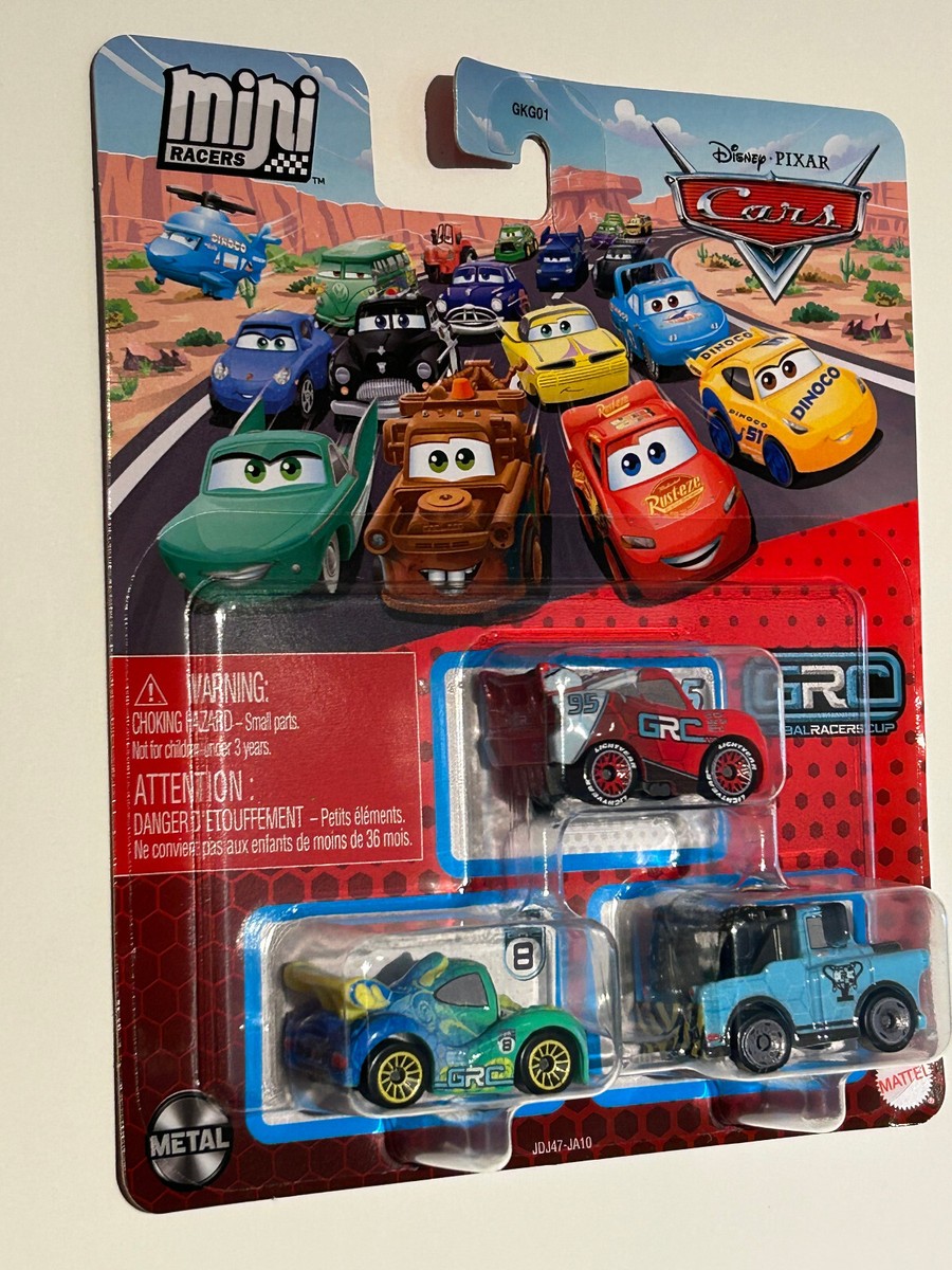 New! Pixar Cars Disney Mini Racers GRC Lightning McQueen Carla