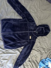 LL Bean Kids Blue Hooded Fleece Jacket S 8