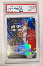 2024 Panini Select WNBA Draft Selections Aaliyah Edwards Prizm Auto /49 PSA 9 Mt