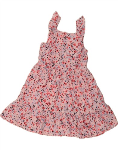 TOMMY HILFIGER Girls Sleeveless Tiered Dress 12-13 Years Large Pink Floral DG01 - Picture 2 of 4