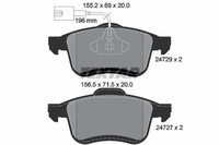 Textar Bremsbelagsatz, Scheibenbremse 2472901 Passend FüR Fiat Lancia Opel