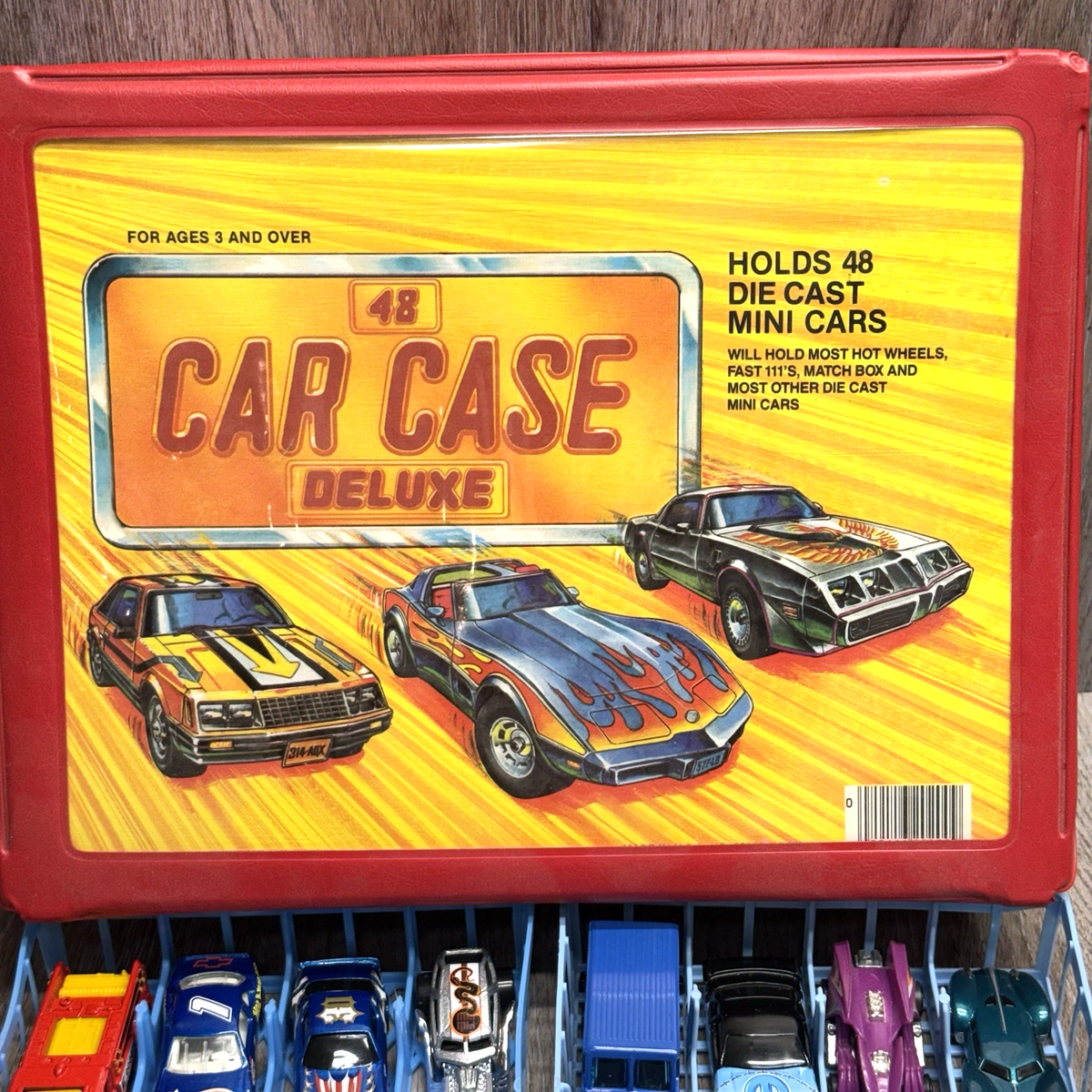 Red Tara Toys 48 Car Deluxe Carrying Case 1:64 Scale 42 VTG Car
