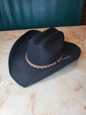 Cody James Black Wool Felt Cowboy Hat Size 7 1/8 Made In The USA Size 57