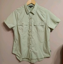 Eddie Bauer Short Sleeve Button Up Adventure Shirt Mint Sz M Lightweight 