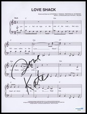 Kate Pierson "The B-52s" AUTOGRAPH Signed 'Love Shack' 8.5x11 Sheet Music ACOA