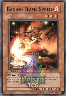 1st Ed Raging Flame Sprite SD3-DE010 Yugioh