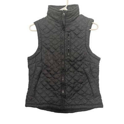 C.E. Schmidt Workwear Quilted Vest Women's Size S Black Plaid Lined  Pockets