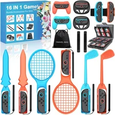 16 in 1 Switch 2 Sports Bundle Accessories Kit For Nintendo Switch 2 Joy-cons NS