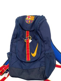 NIKE FC Barcelona Backpack Unisex Adult Blue Polyester Logo Sports Bag Pre Loved