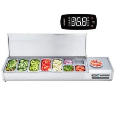 Refrigerated Condiment Prep Station, 160 W Countertop Refrigerated Condiment St