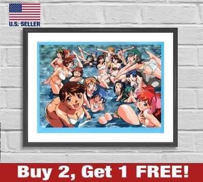 Super Real Mahjong Poster 18'' x 24'' Print Game Room Retro Bikini Anime Wall Art
