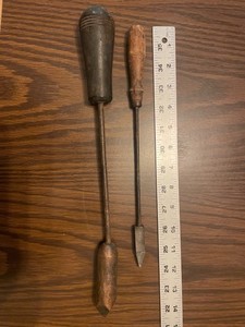 Vintage Copper Tipped Soldering Iron Wood Handle Antique Copper Roof