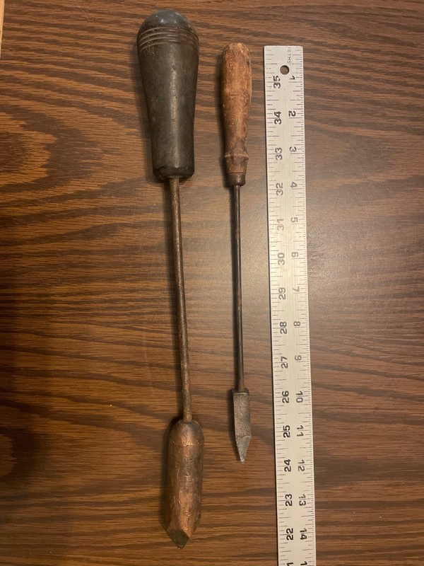 Vintage Copper Tipped Soldering Iron Wood Handle Antique Copper Roof