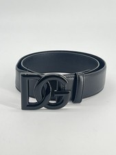 Dolce & Gabbana Men Black Leather Belt 37