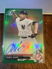 Chance Adams 2017 Bowman Chrome Prospect Retail Green Refractor Auto RC /99