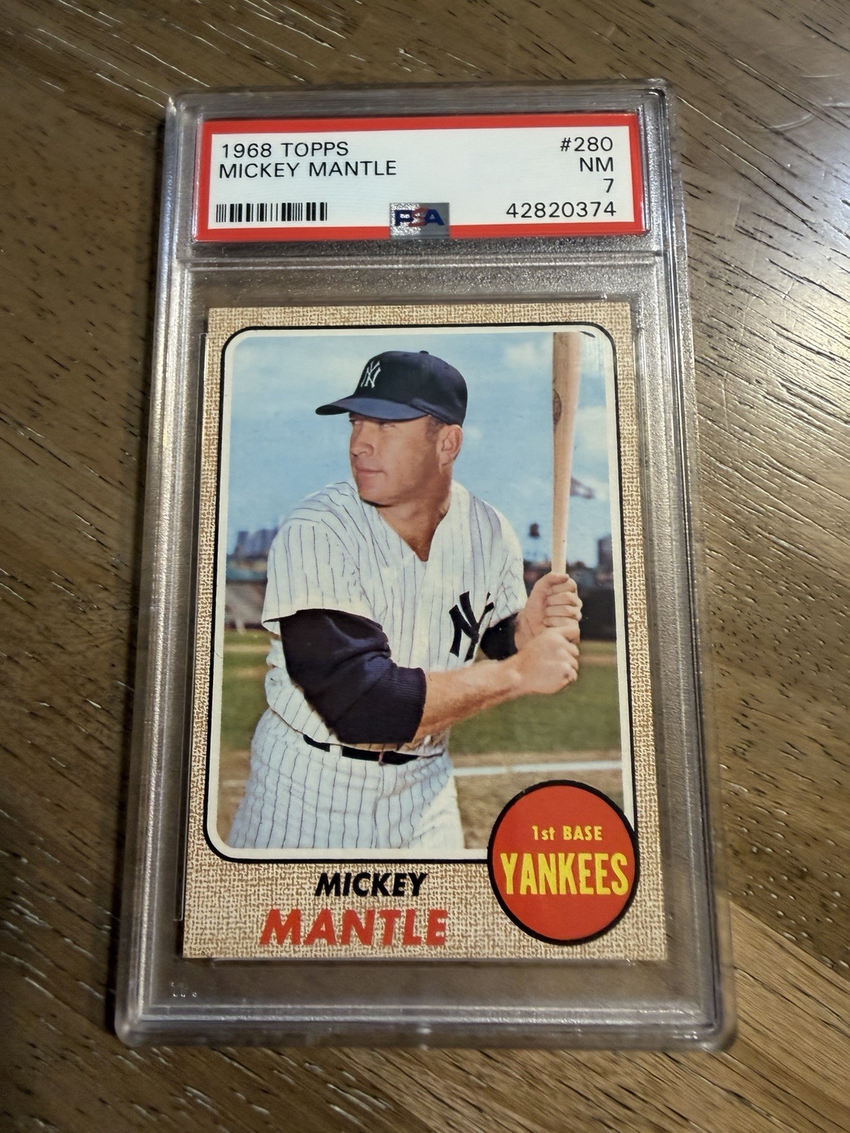 1968 Topps - Mickey Mantle #280 PSA 7