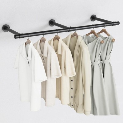 Clothes Rack for Hanging Clothes Heavy Duty Round Metal Clothing Rack 64'' Mo...