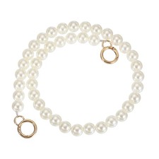 Imitation Pearl Purse Strap, 28" Handbag Chain with Spring Clasp, 16mm